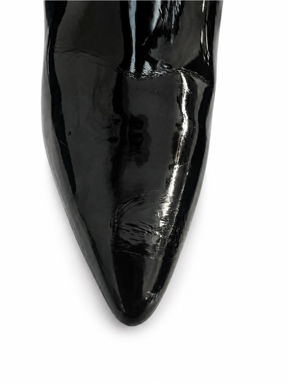 Sexy Black Patent Leather Thigh High Boots - Picture 6 of 8